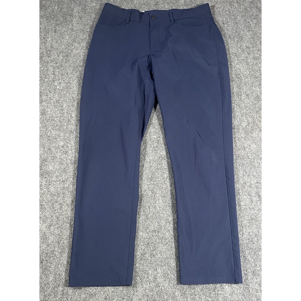 Rhoback Mens Navy Blue Performance 5-Pocket Golf Pants 36x32 Stretch 4061 Rh